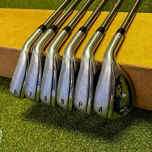 Used RH Callaway XR OS Irons 6-PW/AW recoil 460 Regular Flex Graphite Golf Set