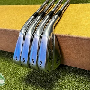 Used Callaway APEX Pro Forged '21 Irons 4-7 DG X Seven X-Stiff Steel Golf Set