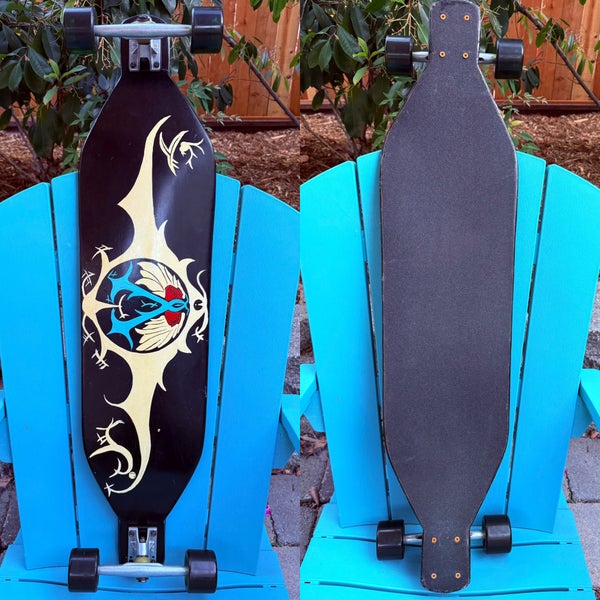 Custom Hand Painted Complete Longboard Skateboard 10” X 42” Randall 180mm Trucks