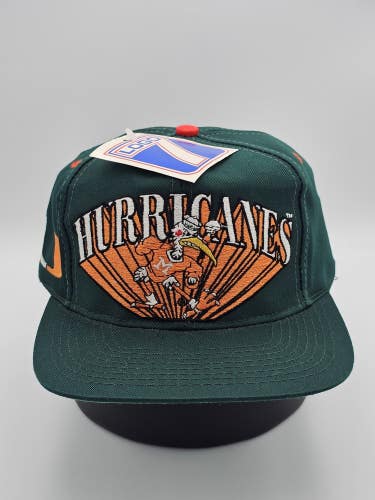 NEW Vintage Miami Hurricanes NCAA Logo 7 Sports Hat Cap Vtg UM College SnapBack