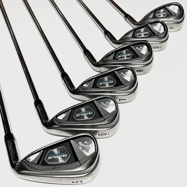 Callaway Rogue X Iron Set 5-9, PW Right Hand Regular Flex Steel Shafts
