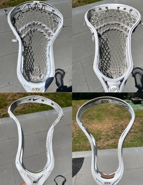 4 Lacrosse Heads! Nike Lakota and Maverik Optik 2.0 Strung. Nike Vapor and STX Stallion 700 Unstrung