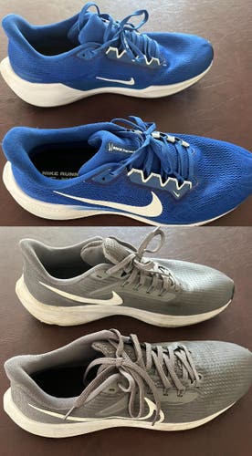 2 Pairs Nike Zoom Pegasus Men’s Size 11, 1 Pair Blue 1 Pair Grey