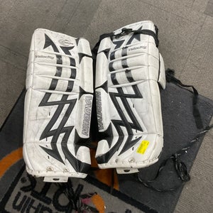 Used Vaughn VELOCITY Goalie Leg Pads Junior White 26" 11614-S000218908