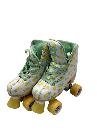 Used RollerDerby ADJ SKATES 12-2 Junior Roller Quad Skates Yellow Adjustable 11347-S000252832