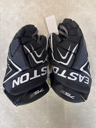 Used Easton 75S Senior Gloves Black 14" 11858-S000077807