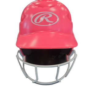 Used Rawlings PINK HELMET W MASK Batting Helmet w/Mask Pink SM 11850-S000021138