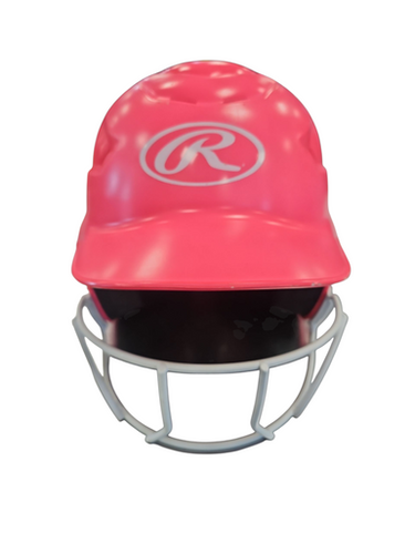 Used Rawlings PINK HELMET W MASK Batting Helmet w/Mask Pink SM 11850-S000021138