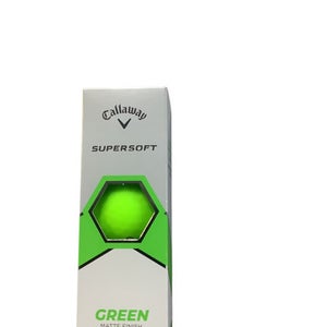 Used Callaway SUPERSOFT GREEN MATTE 3 Ball - Golf Ball Sleeve 11479-S000400918