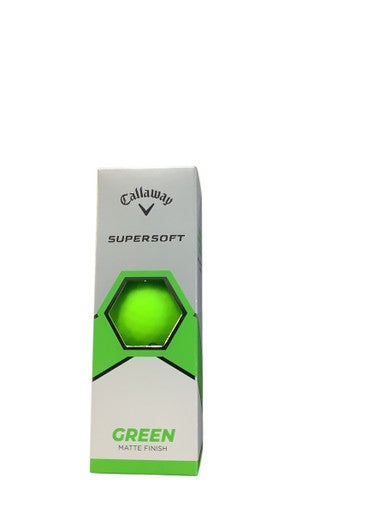 Used Callaway SUPERSOFT GREEN MATTE 3 Ball - Golf Ball Sleeve 11479-S000400918