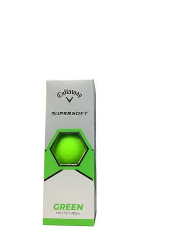 Used Callaway SUPERSOFT GREEN MATTE 3 Ball - Golf Ball Sleeve 11479-S000400915