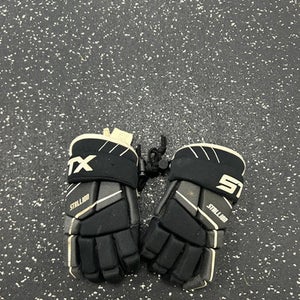Used STX STALLION 50 Lacrosse Gloves Junior Black SM 11849-S000030456