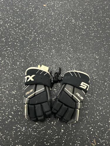 Used STX STALLION 50 Lacrosse Gloves Junior Black SM 11849-S000030456