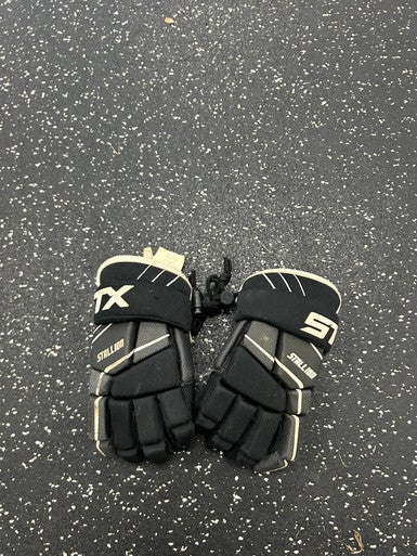 Used STX STALLION 50 Lacrosse Gloves Junior Black SM 11849-S000030456