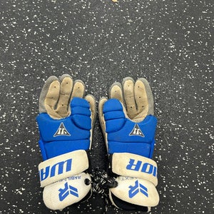 Used Warrior RABIL NEXT Lacrosse Gloves Junior Royal Blue SM 11849-S000030457