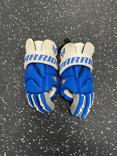 Used Warrior RABIL NEXT Lacrosse Gloves Junior Royal Blue 10" 11849-S000030437