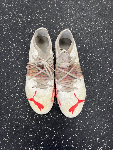 Used Puma Soccer Cleats White Senior 10.5 11849-S000030430