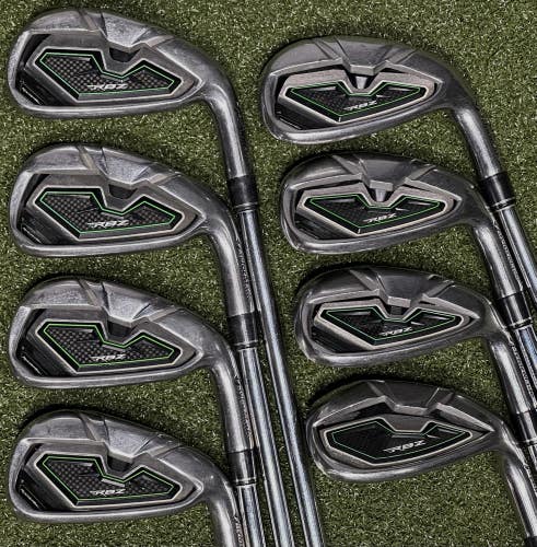 TaylorMade RBZ RocketBallz Iron Set 4-AW Steel Shaft Regular Flex (+.5", 2* Up)