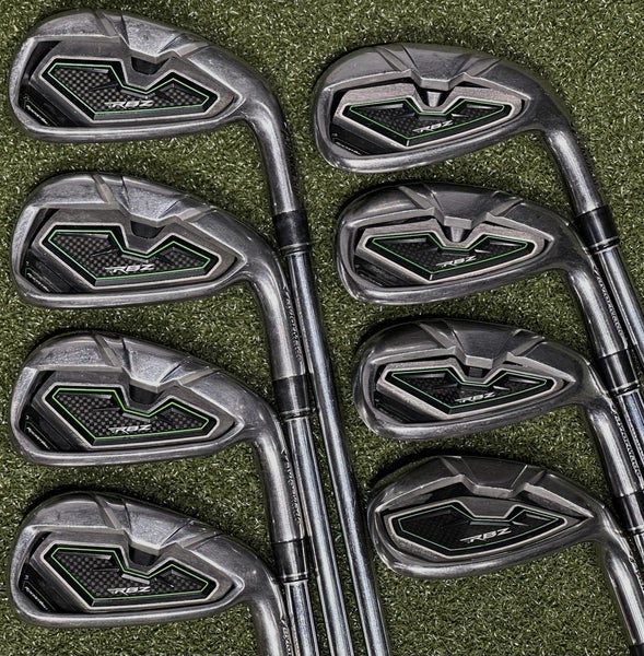 TaylorMade RBZ RocketBallz Iron Set 4-AW Steel Shaft Regular Flex (+.5", 2* Up)