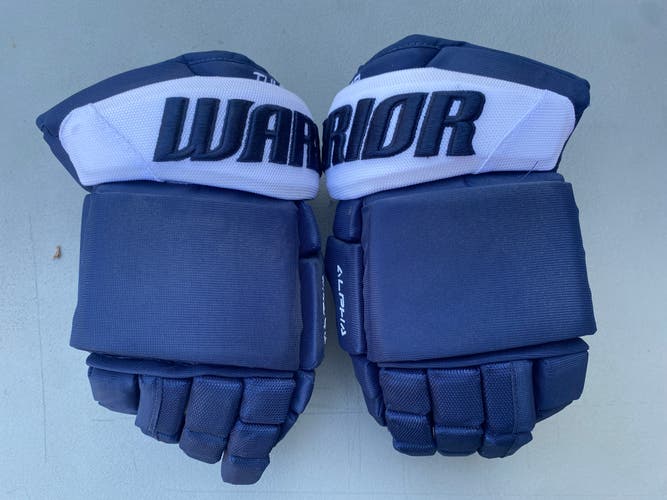 Tulsa Oilers Warrior 13” Pro Stock Alpha Pro Gloves 5783 HTX