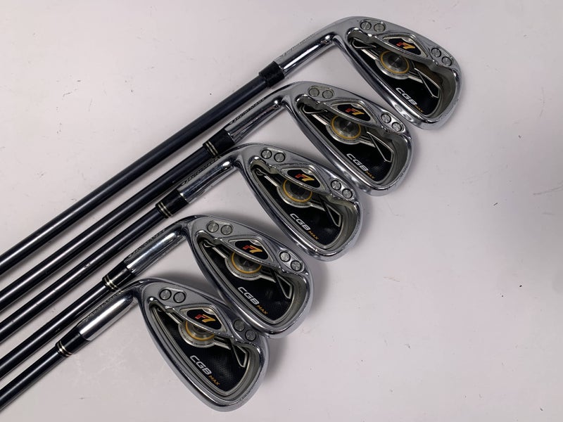 TaylorMade R7 CGB Max Iron Set 6-PW REAX 55g Stiff Graphite Mens LH