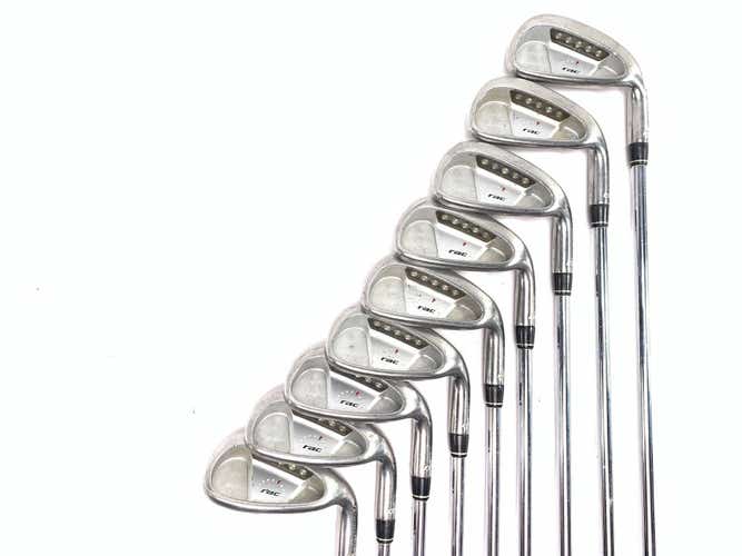 TaylorMade Rac OS Iron Set 3-PW+SW Light Metal Stiff Steel Mens RH +1"