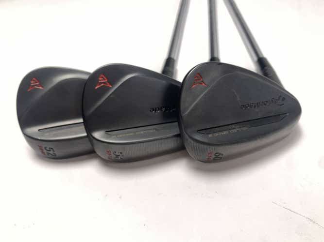 TaylorMade Milled Grind 2 Black Wedge Set 52* 9  | 56* 12 | 60* 10 TT DG Mens LH