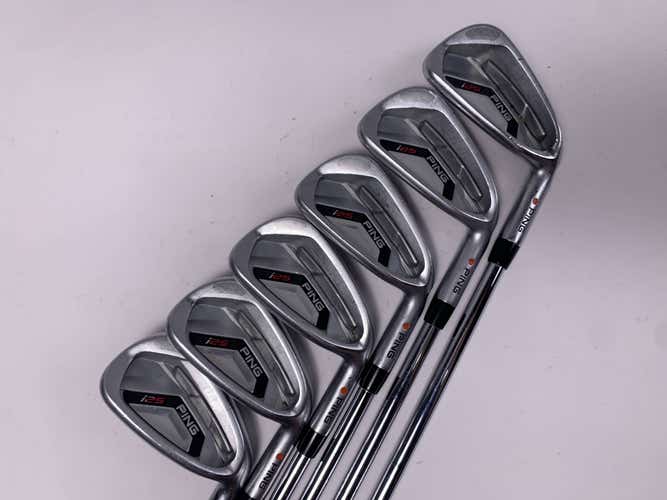 Ping i25 Iron Set 5-PW Orange Dot 2* Flat CFS Max Stiff Steel Mens RH