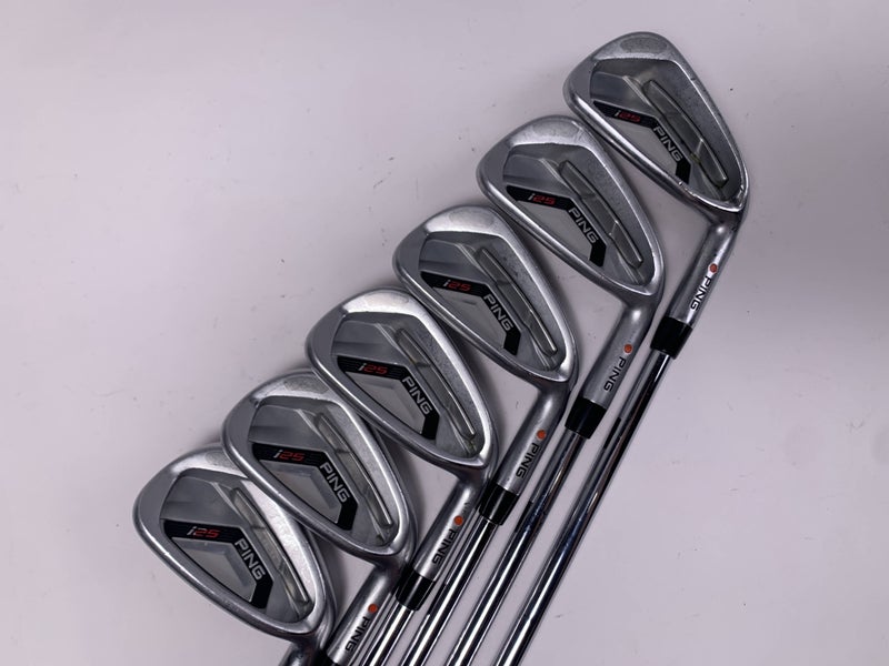Ping i25 Iron Set 5-PW Orange Dot 2* Flat CFS Max Stiff Steel Mens RH