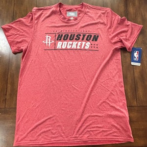 Houston Rockets Red Graphic T-Shirt NBA Basketball Adult Large NWT
