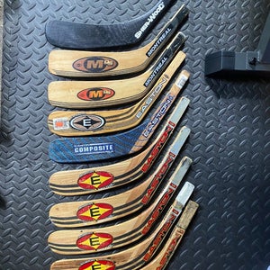 Bundle of 10 Left Hand Stick Blades (Easton, Sherwood, Montreal)