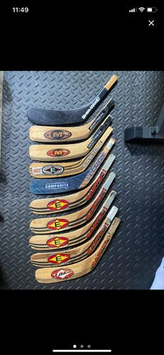 Bundle of 10 Left Hand Stick Blades (Easton, Sherwood, Montreal)
