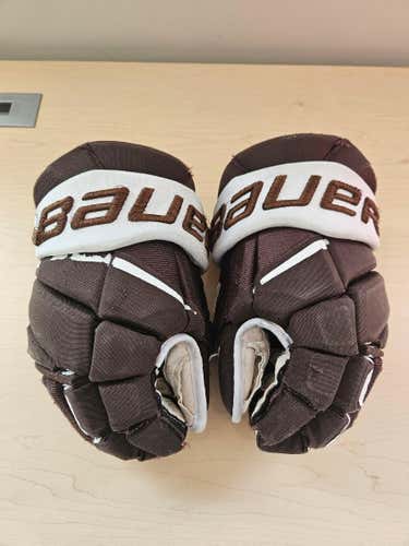 Western Michigan Bauer Vapor X Hockey Gloves 14" Pro Stock (Used)