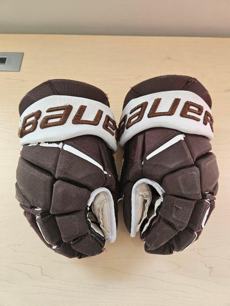 Western Michigan Bauer Vapor X Hockey Gloves 14" Pro Stock (Used)