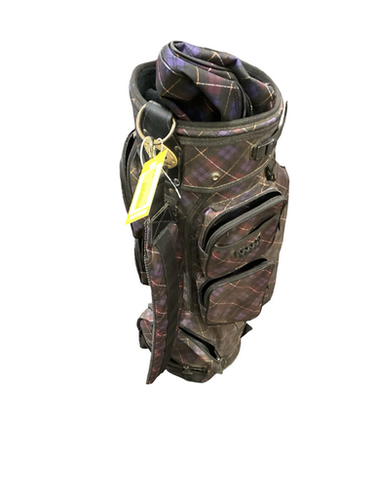 Used PLAID CART BAG Mens Cart Bag Maroon 11613-S000165412