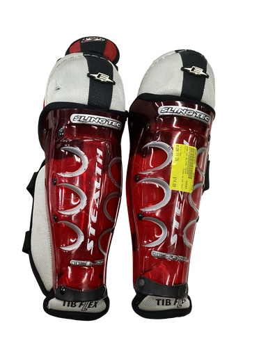 Used Easton SLING TECH Youth Shin Guards Red 11" 11613-S000163892