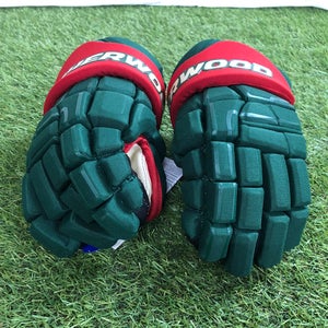 Green Junior Sher-Wood Code Encrypt 1 Pro Gloves 12" (New)