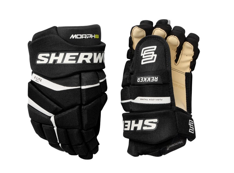 NEW Sherwood Rekker MORPH 1 Hockey Player Gloves (Black/White)