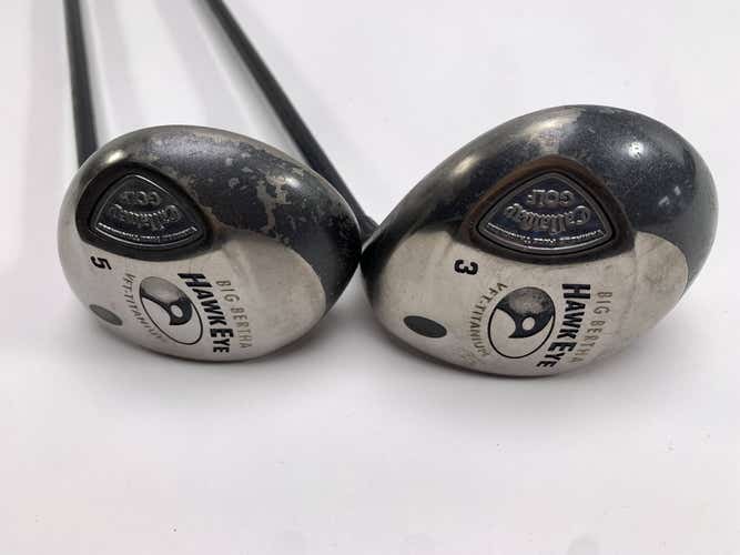Callaway Hawkeye VFT 3 & 5 Fairway Wood Set 15* 18* System 60 Senior Mens LH