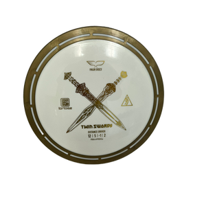 Used YIKUN DISCS TWIN SWORDS Disc Golf Driver White 174g 11692-S000139475