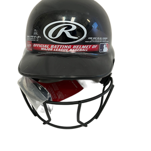 Used Rawlings MLTBH-R1 Batting Helmet w/Mask Black One Size 11692-S000139513