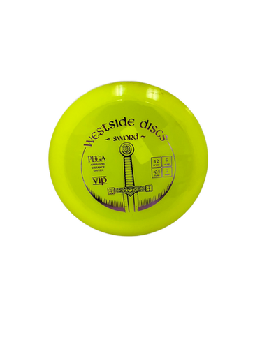Used Westside VIP SWORD Disc Golf Driver Yellow 175g 11692-S000139580