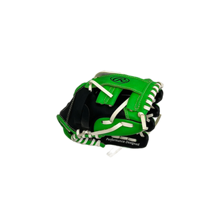 Used Rawlings PLAYERS SERIES BB/SB Glove T-ball Black And Neon Green 9" 11692-S000139562