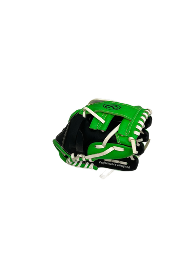 Used Rawlings PLAYERS SERIES BB/SB Glove T-ball Black And Neon Green 9" 11692-S000139562