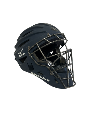Used Mizuno Samuai Navy Blue Catchers Helmet 11692-S000137356