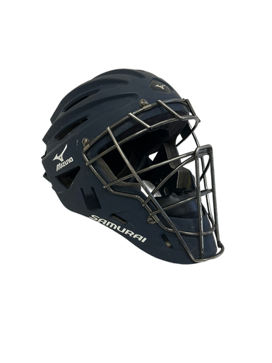 Used Mizuno Samuai Navy Blue Catchers Helmet 11692-S000137356
