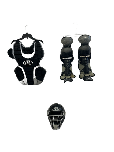 Used Rawlings RENEGADE 2.0 YOUTH Catchers Helmet w/Mask Black One Size 11692-S000139352