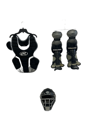 Used Rawlings RENEGADE 2.0 YOUTH Catchers Helmet w/Mask Black One Size 11692-S000139352