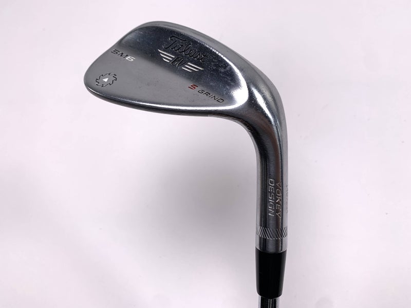 Titleist Vokey SM6 Tour Chrome Wedge 54* 10 Bounce S-Grind Wedge Steel Mens RH