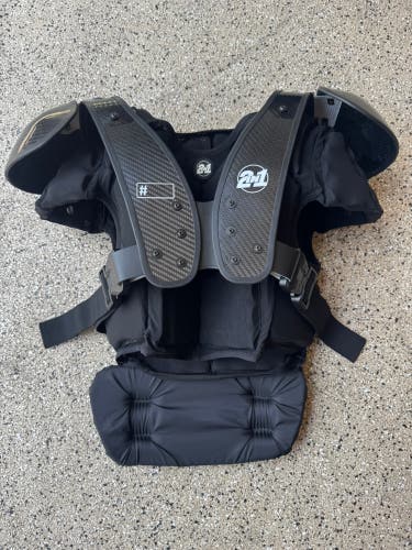 Adult Small/Medium 2in1 (CarbonTek) Carbon Fiber Shoulder Pads W/Backplate